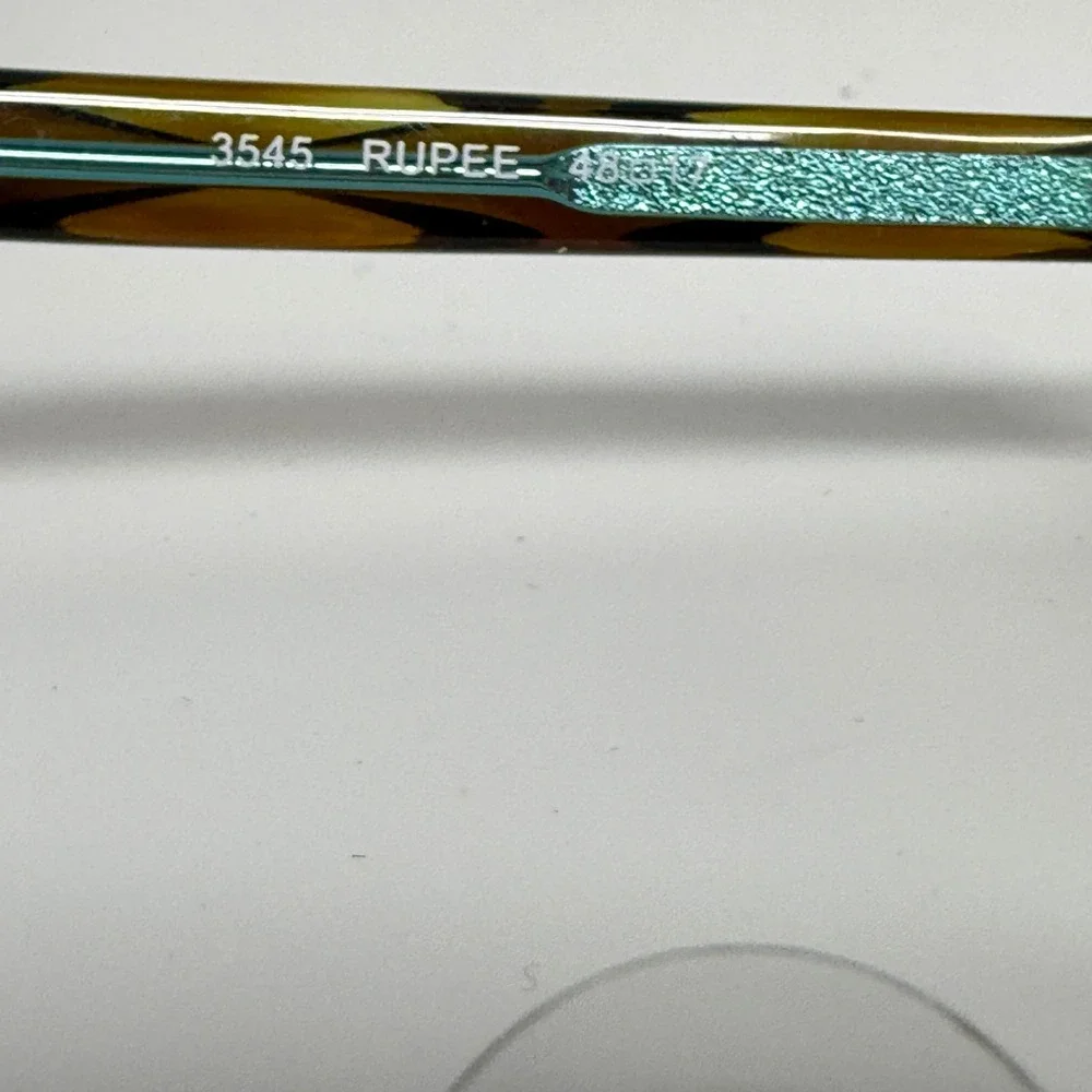 Bevel Rupee 3545 Eyeglasses Brown‎ Tortoise Teal Cat Eye Frames 48-17 21874